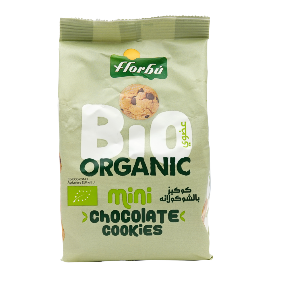 Florbu 0 % Added Sugar Bio Cookies Mini-Chocolate Cookies