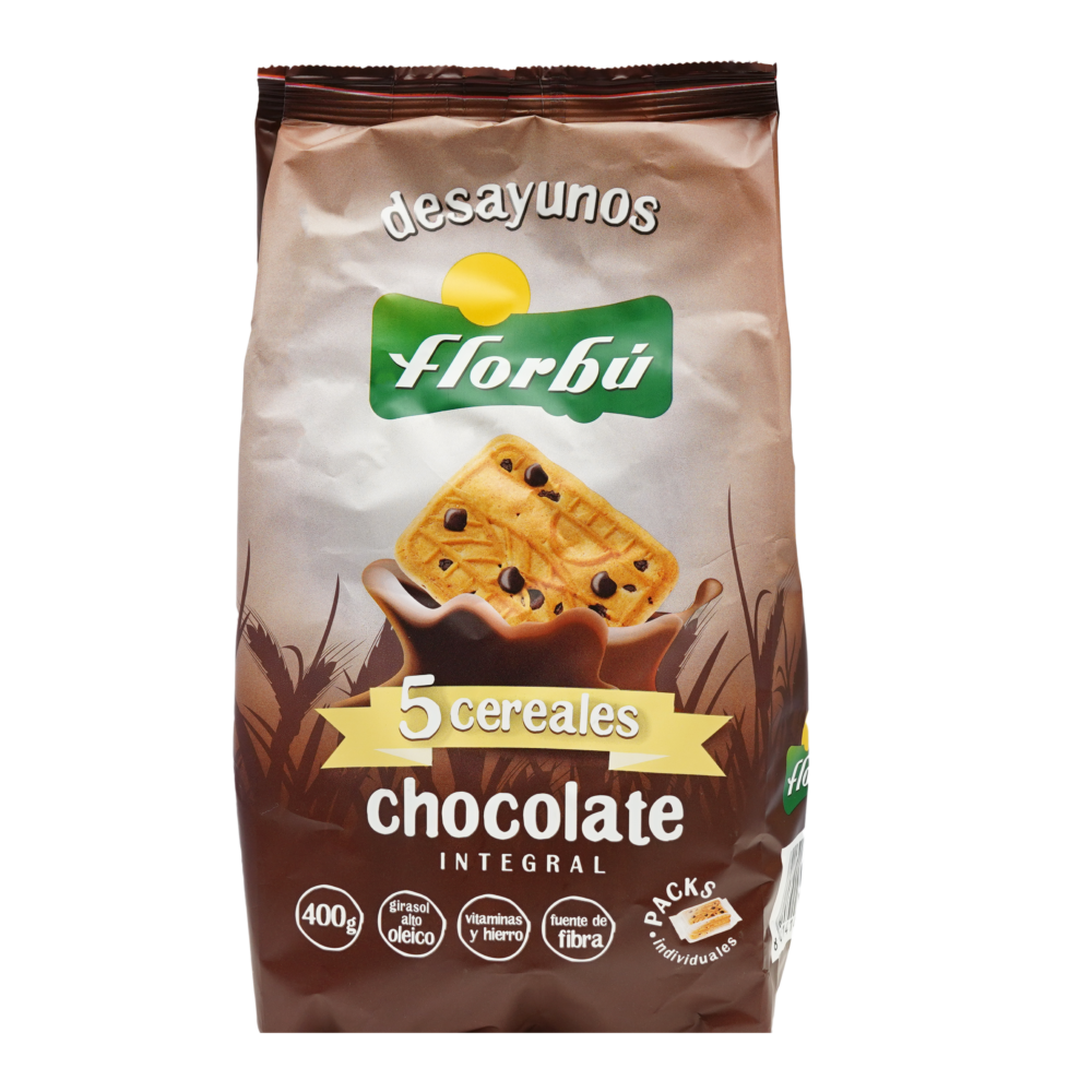 Florbu 0 % Added Sugar 5-Grain Chocolate Wholemeal Breakfast Biscuit
