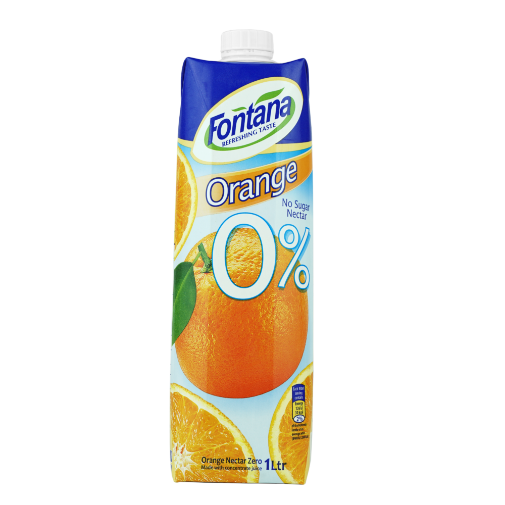 Fontana natural orange juice 1L - 0% Sugar