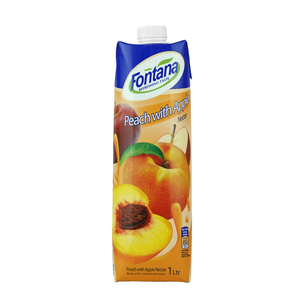 Fontana natural peach with apple  juice 1L