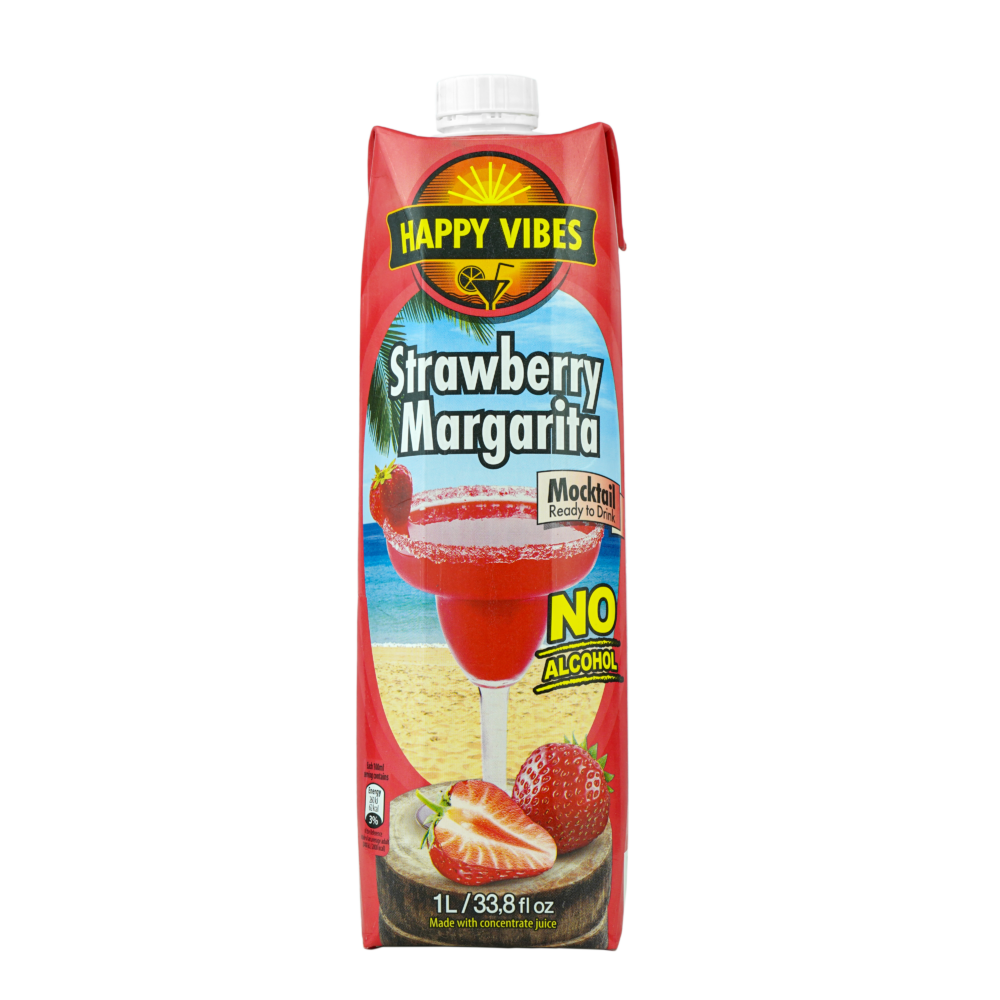 Happy vibes Strawberry Margarita Mocktail No Alcohol