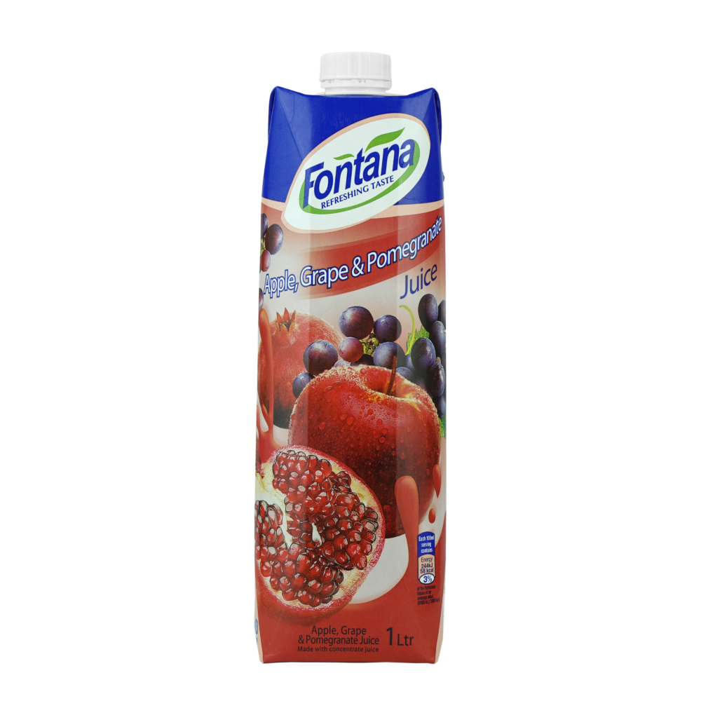 Fontana natural apple, grabs and Pomegranate juice 1L